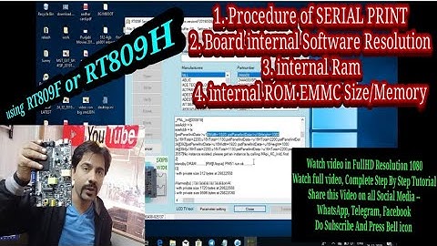 Serial Print Using RT809F For Resolution Ram Rom Findings