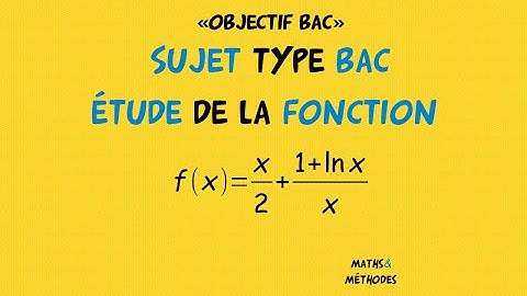 Objectif Bac maths : sujet type Bac fonction logarithme népérien (1)