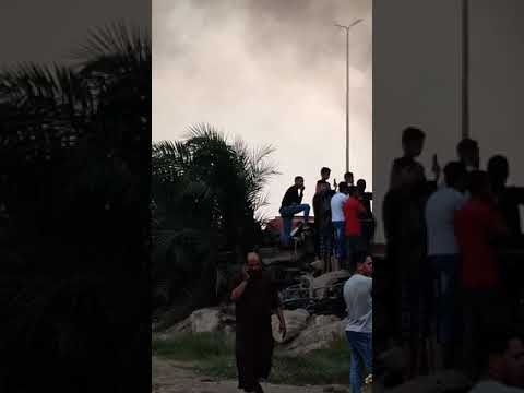 حريق صفط اللبن طريق كرداسه