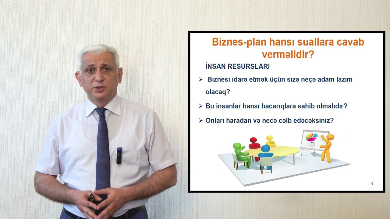 Sahibkarlıq üzrə dərslər. 6-cı dərs. Biznes plan nədir və nə üçün lazımdır