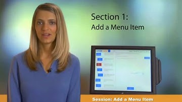 Dinerware Training Video - Adding Menu Item 2