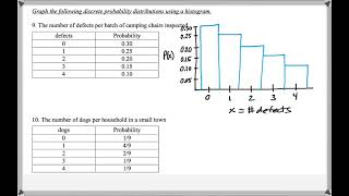 Math 208 : 4.1 #9, #10 (Elementary Statistics Tutorial : Discrete Probability Distributions)