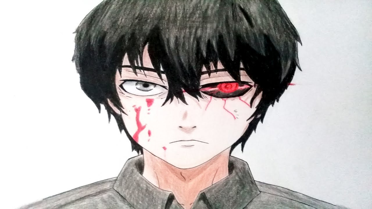 Speed Drawing Kaneki Black Reaper Tokyo Ghoul Aldarts Youtube