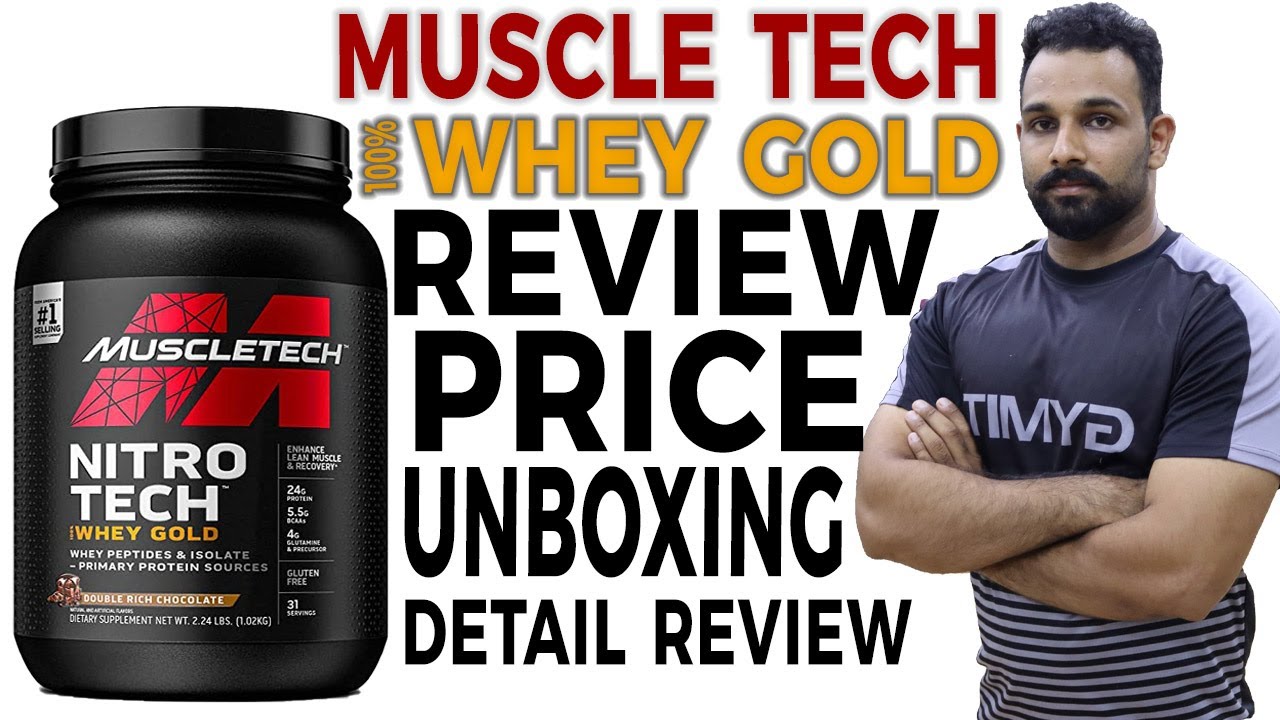 Muscletech nitro tech 100% whey gold protein powder review, unboxing اردو / हिंदी - youtube