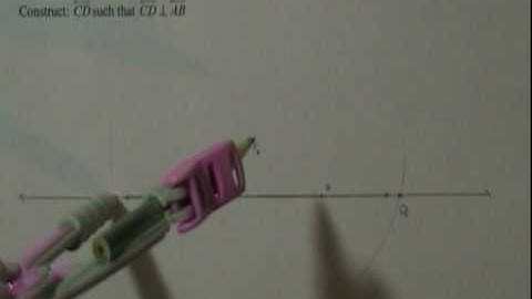 Construction 5: Perpendicular Line Through a Point Not on Line