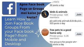 How to Join Facebook Group from your Facebook Page?/ Facebook Page Se Group Kaise Join Kare !!
