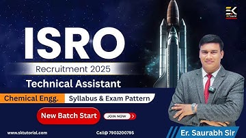ISRO SDSC Technical Assistant Chemical Engineering 2025 | Full Syllabus + Exam Pattern + Strategy