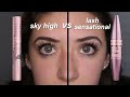 NEW maybelline sky high mascara vs original maybelline lash sensational mascara review