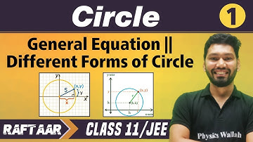 Circle 01 || General Equation || Different Forms of Circle || Class 11/JEE || RAFTAAR