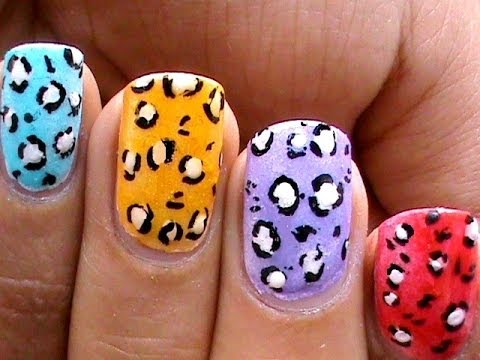 Leopard Nail Art Tutorial - YouTube