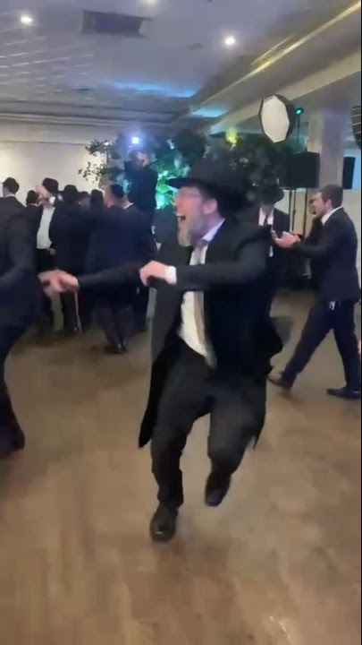 Rabbi Senter dancing at a Jewish Wedding