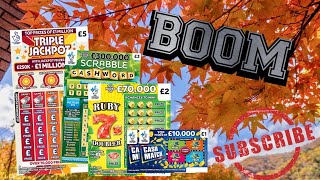 💥 Triple Jackpot 💥 Scrabble Cashword 🖊 Ruby 7’s Doubler 🎰 Cash Match 💰 UK Scratch Cards 🤩 Wins