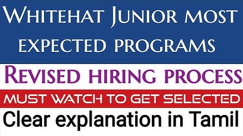 Whitehat Jr coding questions with clear explanation|expected programs[Tamil]