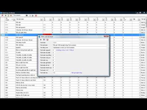 Khai báo danh mục tài khoản - Phần mềm kế toán 3TSoft
