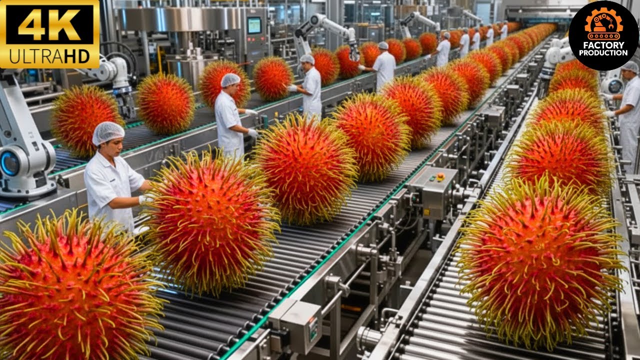 Inside a Modern Rambutan Processing Factory: From Fresh Fruit to Finished Products (Full Process)