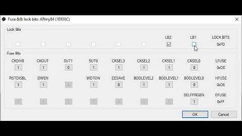 Attiny84 Lock Bits Combinations