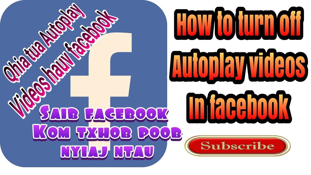 How to turn off Autoplay videos in facebook YouTube