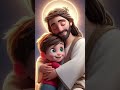 Jesus hugging a small kid 👶 #jesuschrist #jesuslovesyou