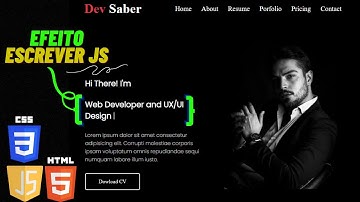 APRENDA A CRIAR EFEITO MÁQUINA DE ESCREVER COM JAVASCRIPT#2 - Moderno com HTML CSS JS