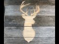 CNC deer head in weathered wood. CNC deer head in weathered wood.