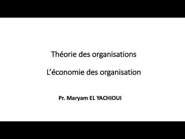 Théorie des Organisations