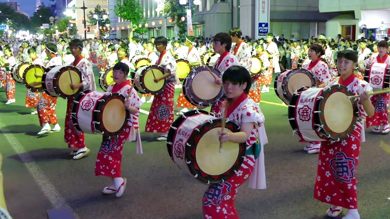 盛岡商業高等専門学校／第41回 盛岡さんさ踊り2018（二日目） - YouTube