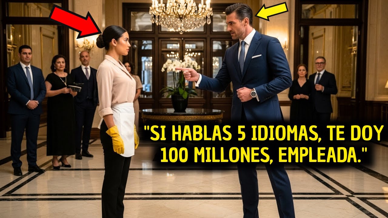 “¡HABLA 5 IDIOMAS Y TE DOY 100 MILLONES!” - Se Burló El Millonario, Pero La Empleada Lo Dejó Callado