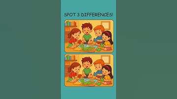 Spot 3 Differences Challenge! #shorts