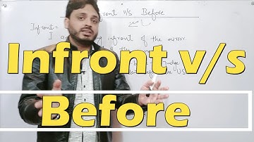 In front of v/s Before | Preposition | By Syed Ali Raza Kazmi