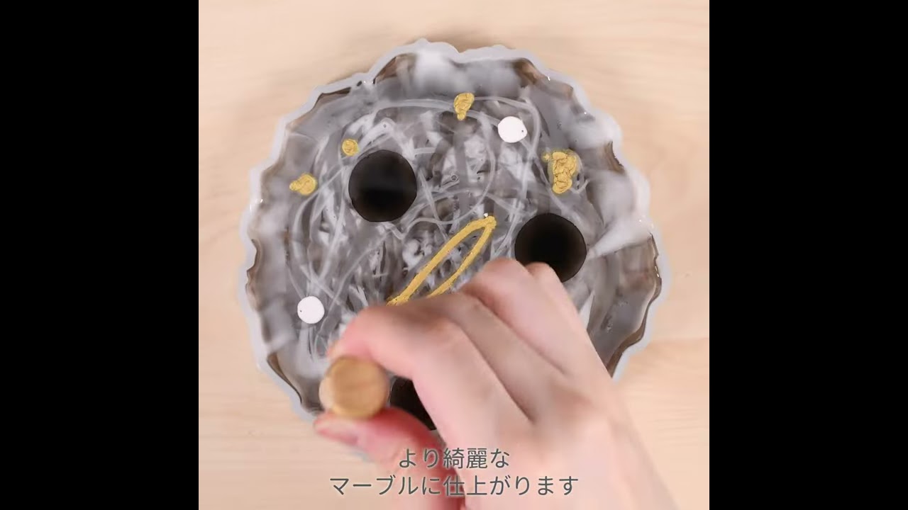 レジンアート　クリスタル×大理石風 レジン】ニュアンス大理石アクセサリーの作り方〜How to make
