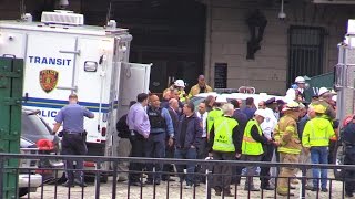 HOBOKEN TRAIN CRASH EMS, PD and Fire Dept Operating at the Scene
