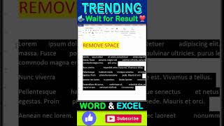 REMOVE ALL SPACE IN MS WORD 2025 #tutorial #excel #exceltutorial #exceltricks #Onlineearnings