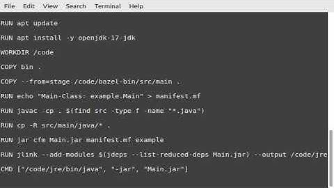 Programming {{ java jlink bazel }} hello world