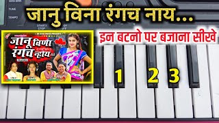 Janu Vina Rangach Nay Piano Tutorial | जानू विना रंगच न्हाय | Dj Song