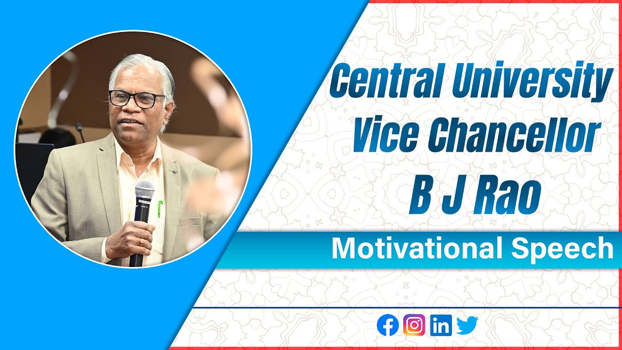 J Rao Central University Vice Chancellor #motivationalspeech - B J Rao ...