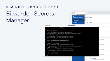 Bitwarden Secrets Manager: 5 minute product demo