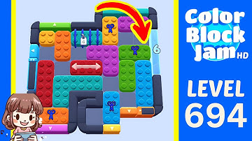 Color Block Jam Level 694 Solution Walkthrough