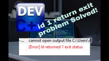 Id 1 return exit status on DEVC++ SOLVED![Error] |DEV C++|source planet