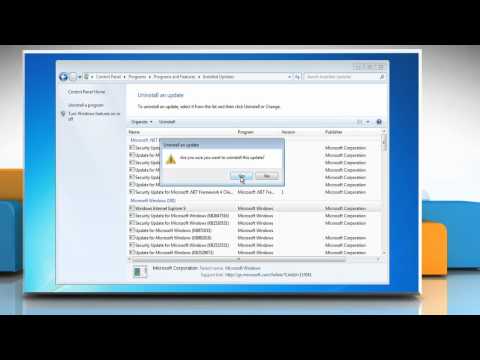 Windows® 7: Uninstall Internet Explorer® 9