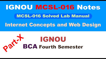 MCSL-016 Solved Lab Manual MCSL 016 Lab Manual Solved Internet Concepts and Web Design #CSS Property