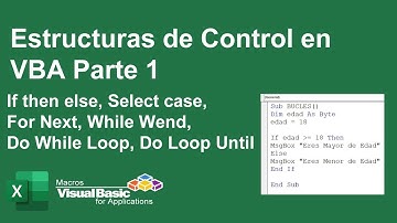 Estructuras de Control en VBA Parte 1