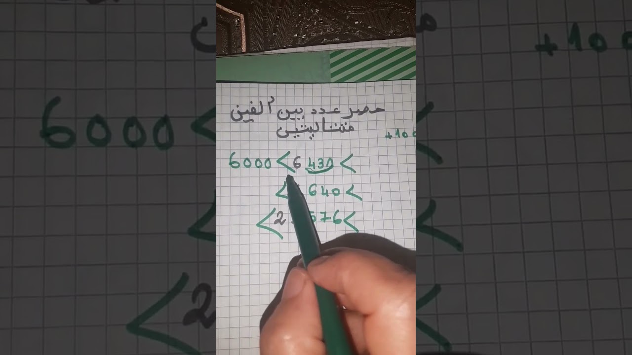 حصر عدد بين ألفين متتاليتين