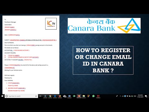 HOW TO REGISTER OR CHANGE EMAIL ID IN CANARA BANK SAVINGS ACCOUNT  [ HINDI ]?