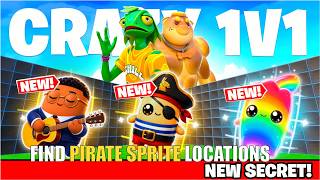 CRAZY 1V1 FFA ALL GUNS RIDES MAP FORTNITE - FIND PIRATE SPRITE LOCATIONS