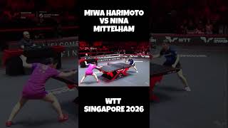 Miwa Harimoto VS Nina Mittelham WTT SINGAPORE 2026