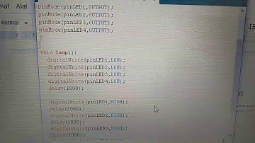 arduino - led berkedip dengan if else arduino - 4 led berkedip menggunakan for