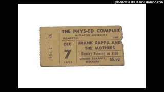 Zappa/Mothers – Chunga&#39;s Revenge, McMaster University, Hamilton, ON, Canada, December 7, 1975