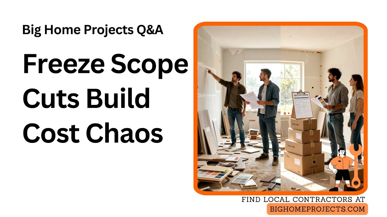 Freeze Scope Changes To Stop Mid-Build Change Order Blowups