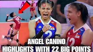 ANGEL CANINO HIGHLIGHTS WITH 22 BIG POINTS AGAINST INDIA || AVC CUP 2024