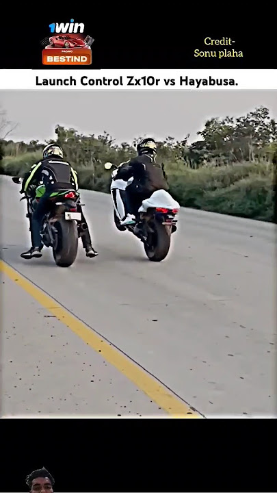 Kawasaki Ninja Zx10r vs Suzuki Hayabusa Launch control...